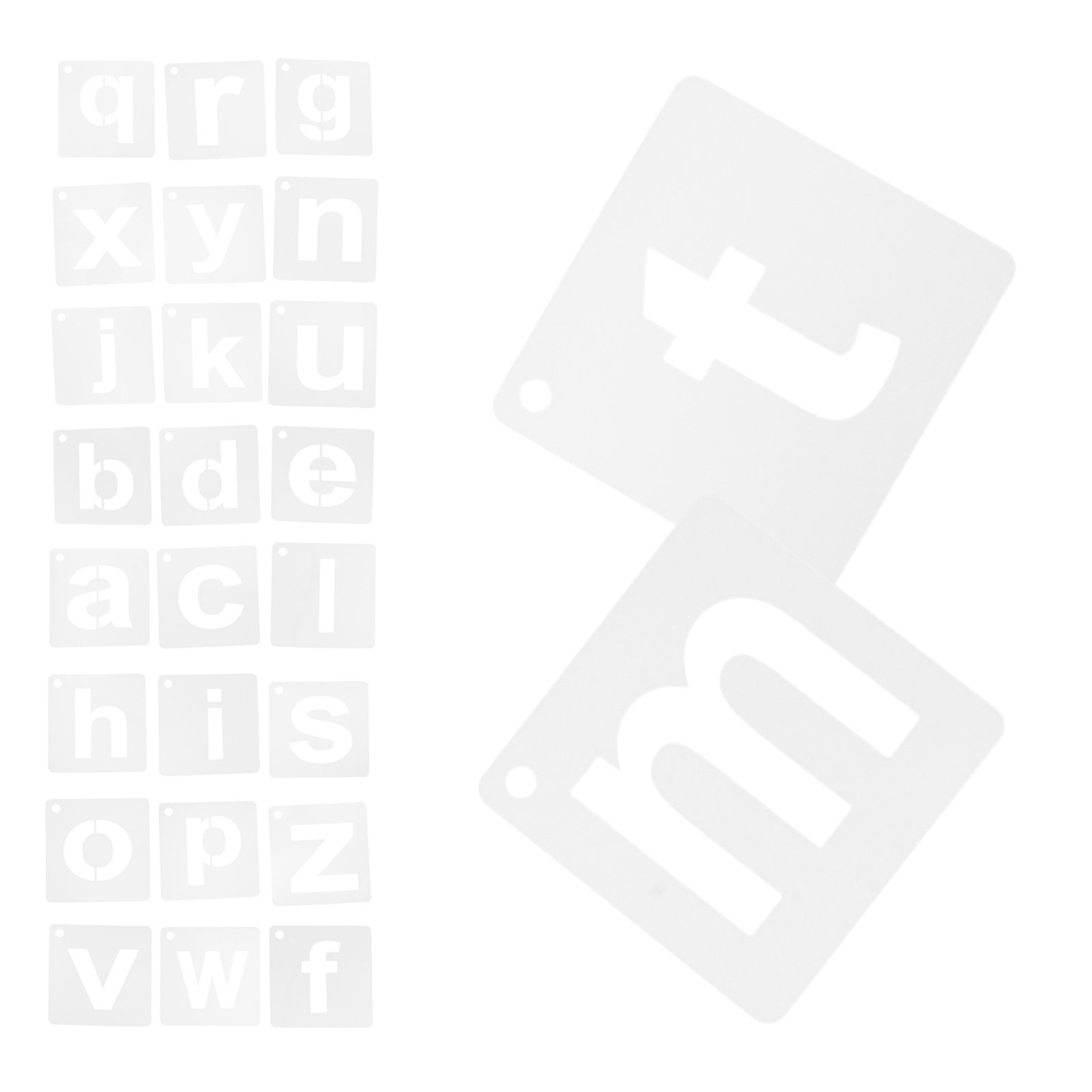 Art Craft Template - 1 Set wiederverwendbare Buchstabenschablonen aus Kunststoff,