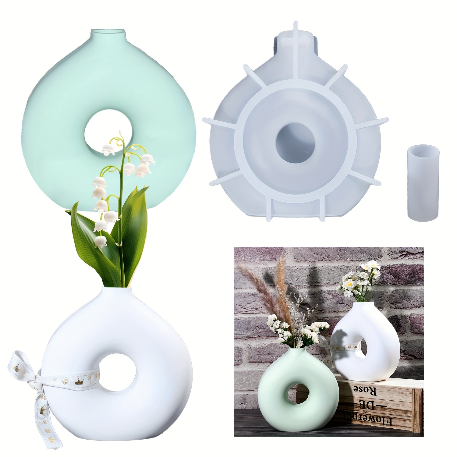 Art Craft Vase - 1 DIY runde Vase Silikonform Epoxidharzform