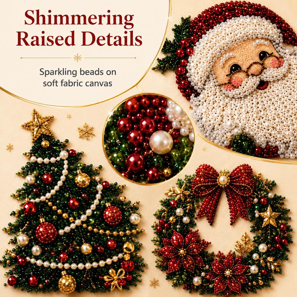 Art Craft For Christmas - Weihnachtsmann DIY Perlenmalerei-Set, DIY Perlenkunst-Bastelset für