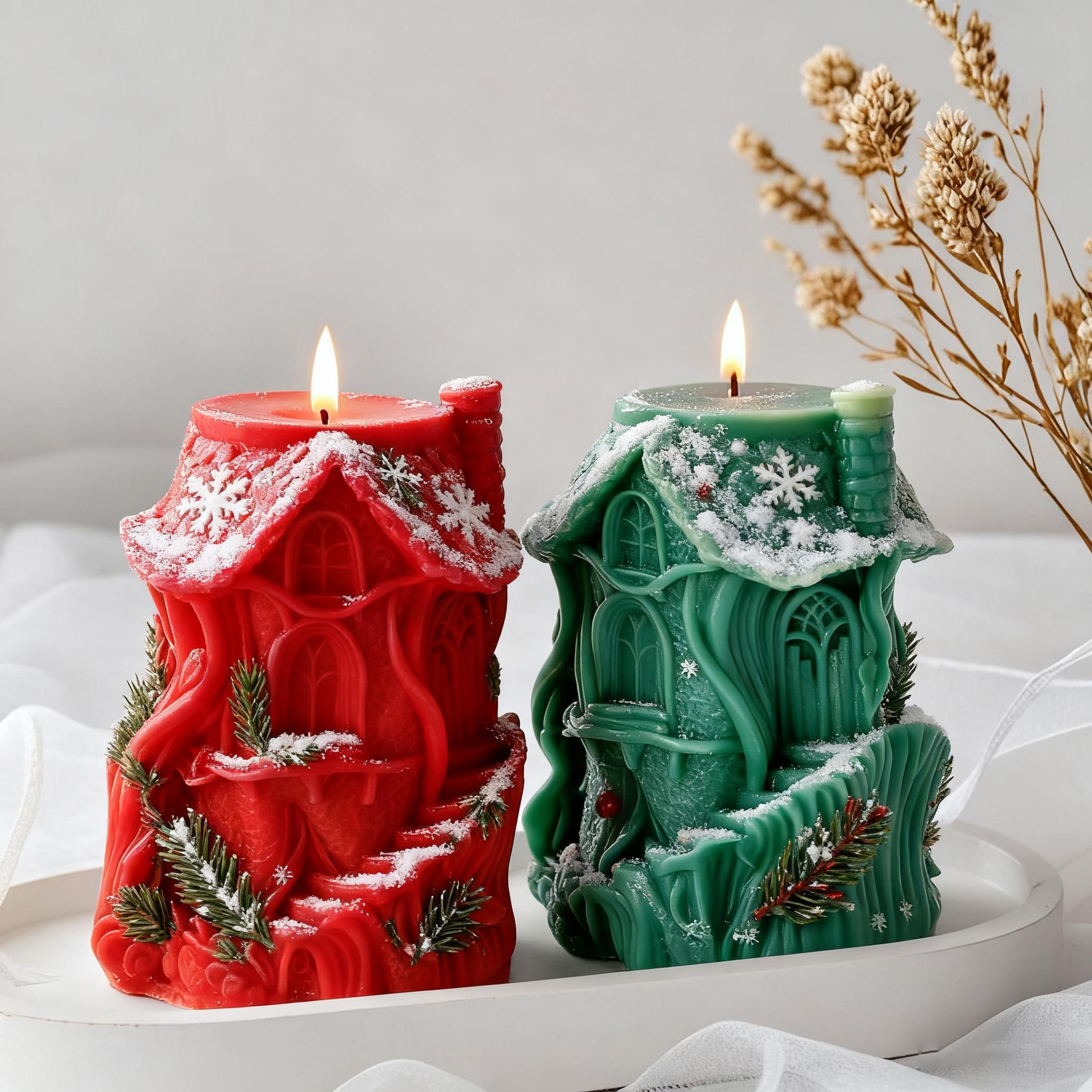 Art Craft House Making - Weihnachten Silikon Formen 3D Weihnachtsbaum Haus