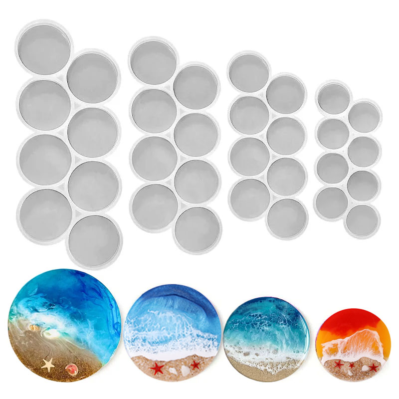 Resin Casting Mold - 1,25–2 Zoll runde Silikonform mit Kreisgriff