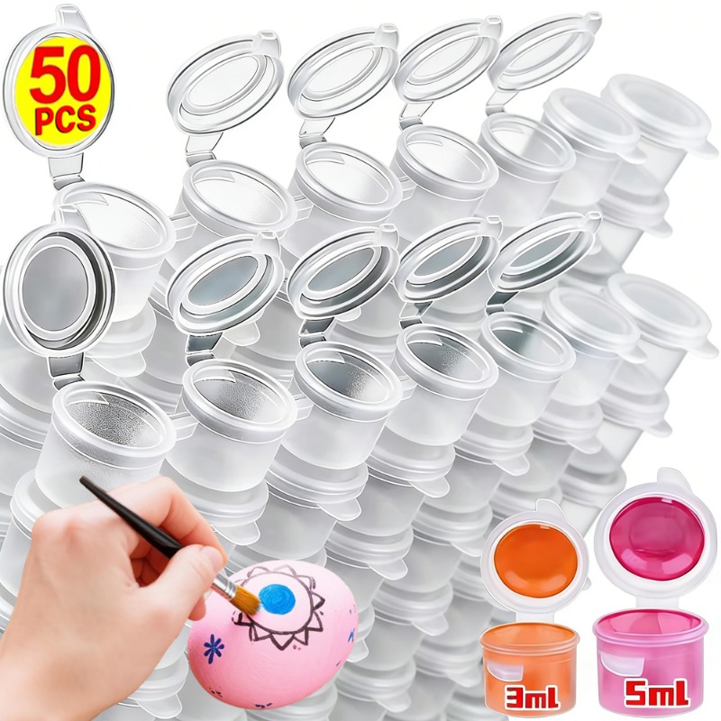 Art And Craft With Paint - 10/30/50 Stück leere Farbtöpfe, Mini-Farbaufbewahrungsbecher mit