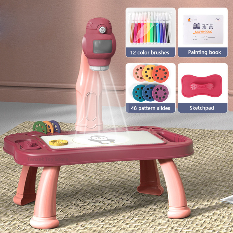 Art And Craft With Paint - Smart Projektor Kinder Malerei Tisch Set