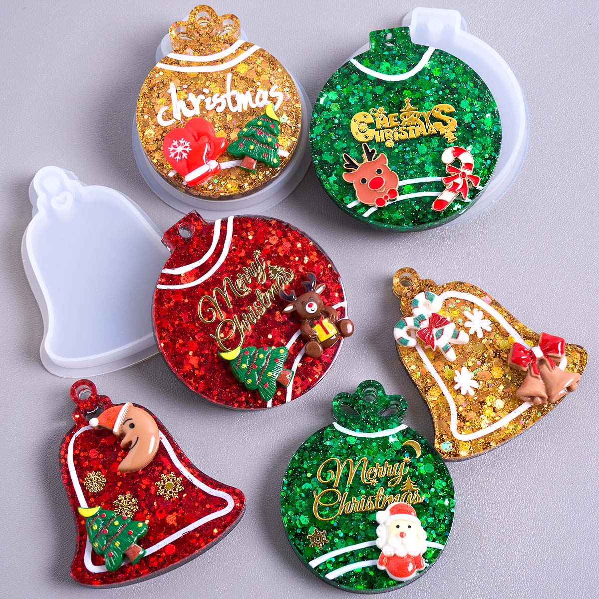 Resin Casting Mold - Weihnachten Tag Anhänger Silikon Form DIY