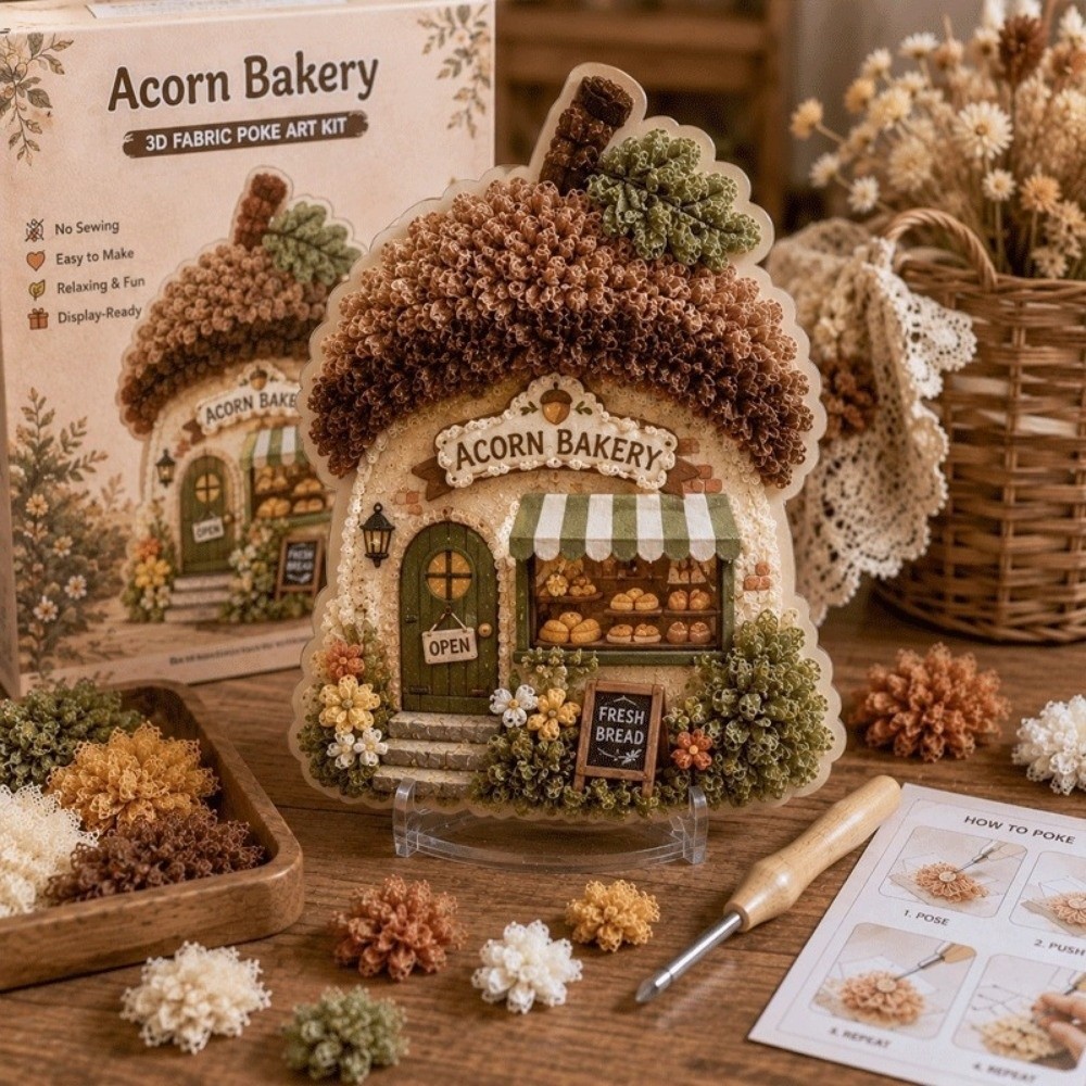 Art Craft House Making - Haus-Szene Poke-Art-Set Pilzhütte Einfach zu Machendes