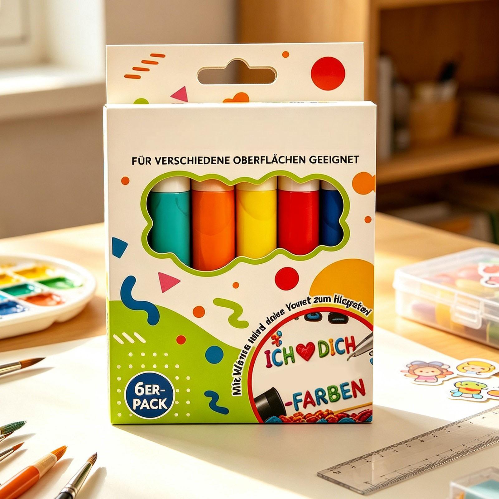 Art And Craft With Paint - Bubble Pen 6/12 Stück Kunst-Zeichenstifte 3D