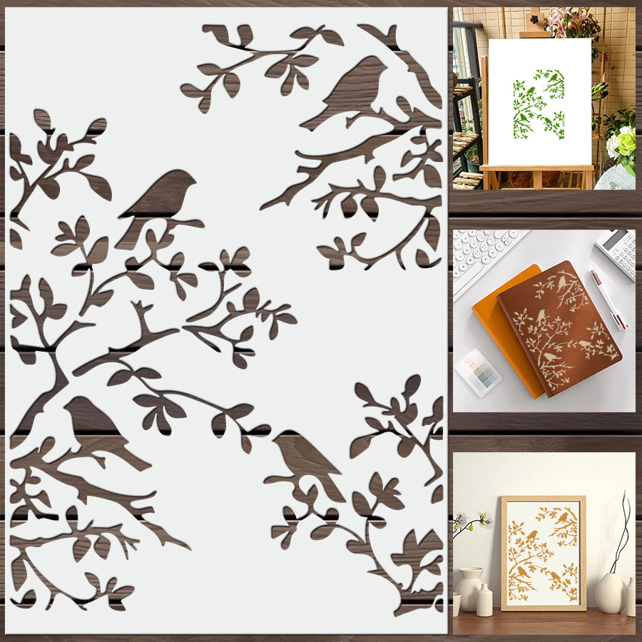 1 Stück DIY Vogelzweig Schablo – Art Craft Template Bewertung und Preis