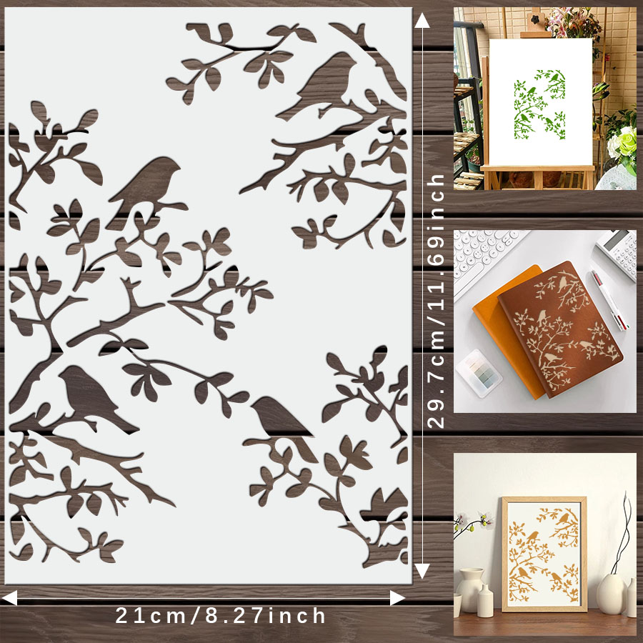 1 Stück DIY Vogelzweig Schablo – Art Craft Template Bewertung und Preis