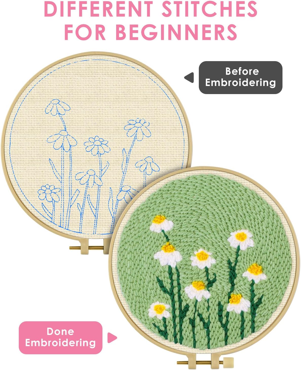 Punch-Nadel-Stickerei-Set mit  – Art Craft Rabbit Bewertung und Preis