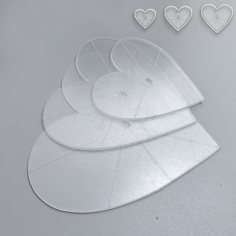 3-teiliges Herzförmiges Acryl- – Art Craft Template Bewertung und Preis
