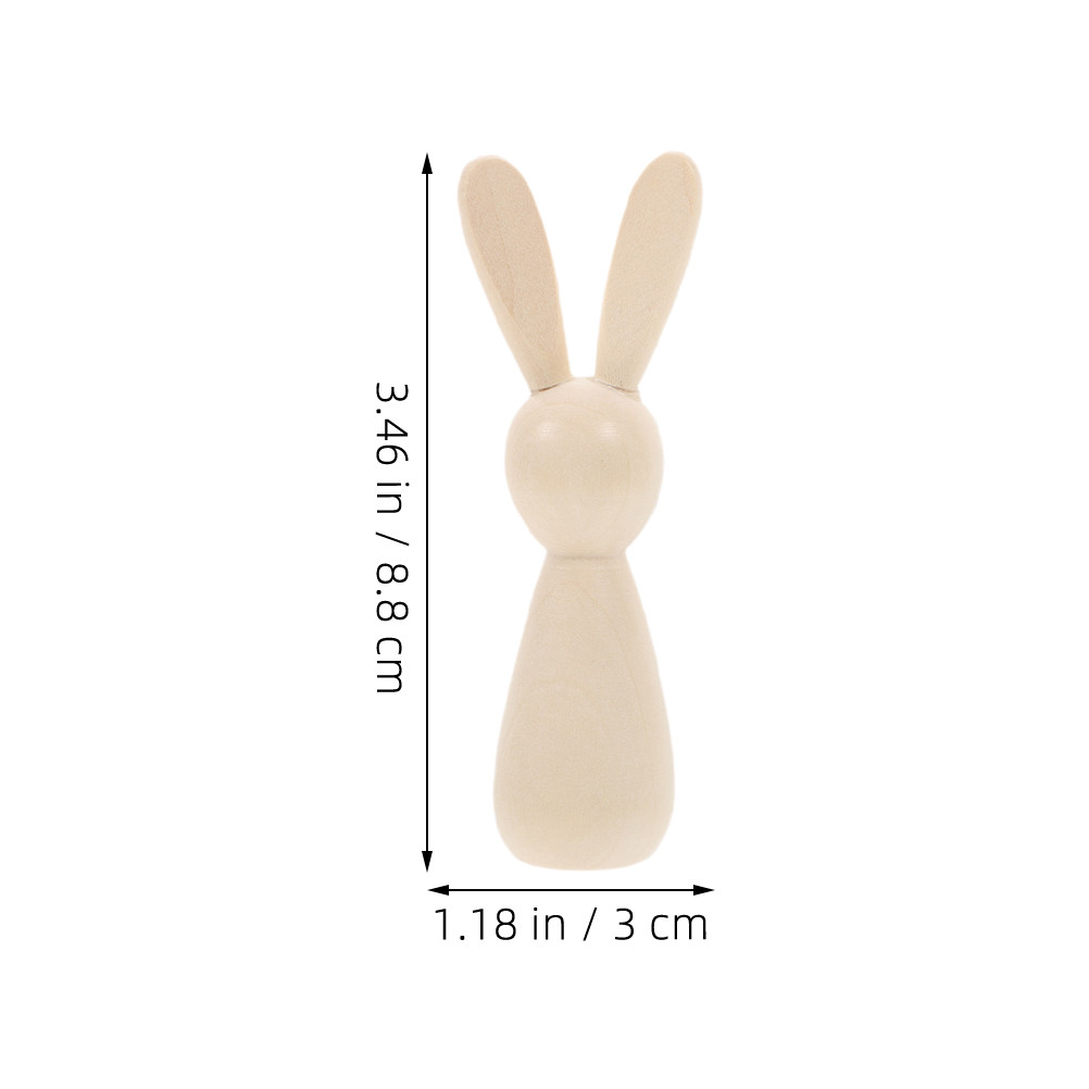 7 Stück Blanko-Holzhasenfigure – Art Craft Rabbit Bewertung und Preis