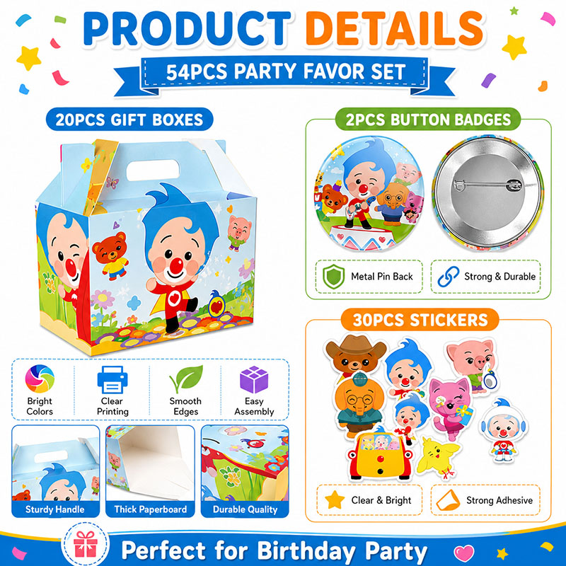 Clown-Cartoon-Muster Papierbox – Art Craft House Making Bewertung und Preis