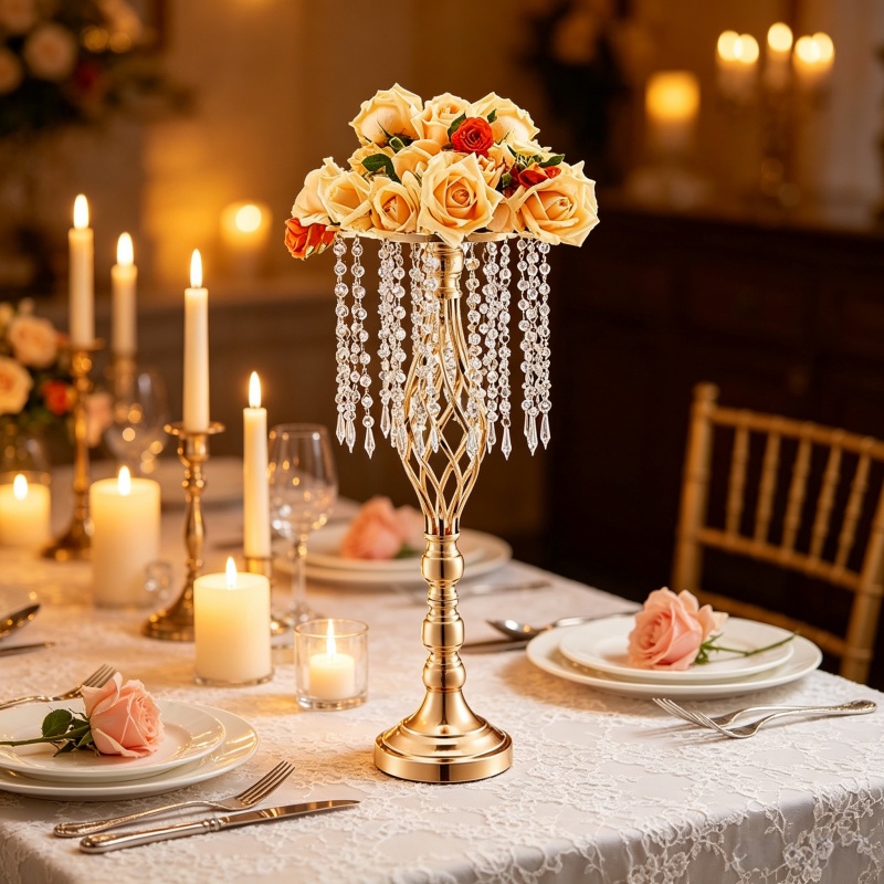 Eleganter Hoher Goldener Krist – Art Craft Vase Bewertung und Preis