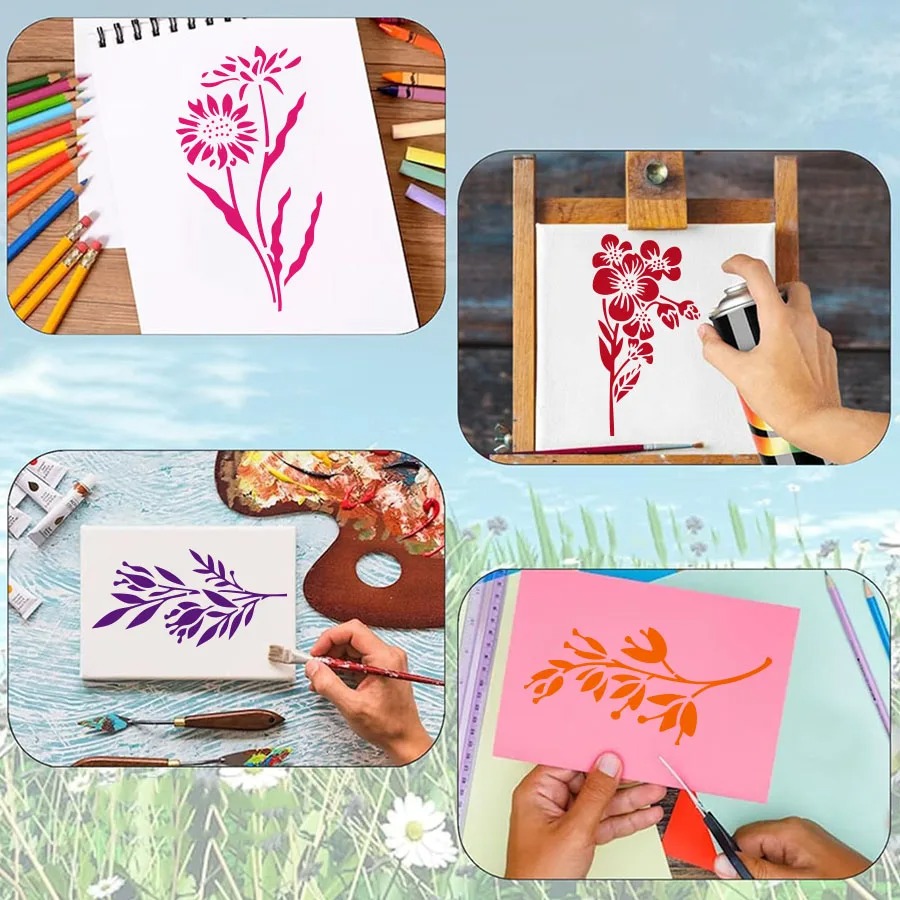 18 Stück Blumen- und Blatt-Sch – Art Craft Template Bewertung und Preis
