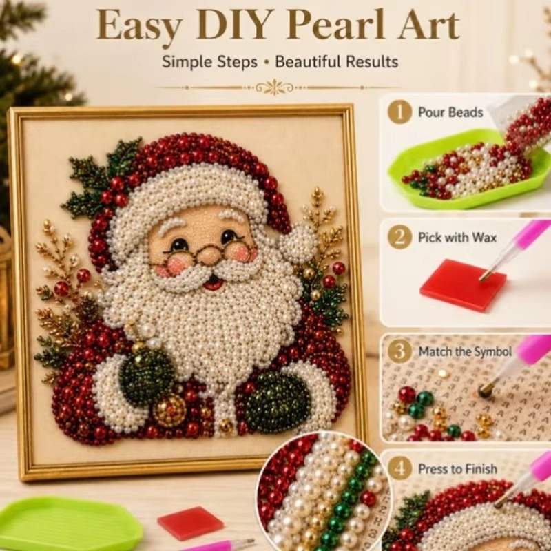 3D Weihnachts-Perlen-Strass-Ma – Art Craft For Christmas Bewertung und Preis