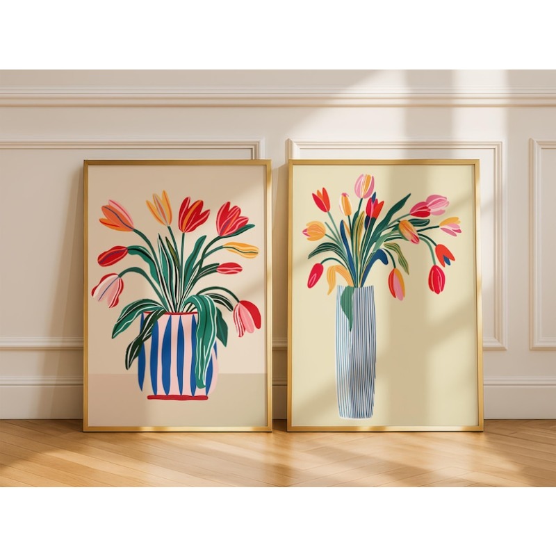 2 Stück Tulpenblumen-Leinwand- – Art Craft Vase Bewertung und Preis