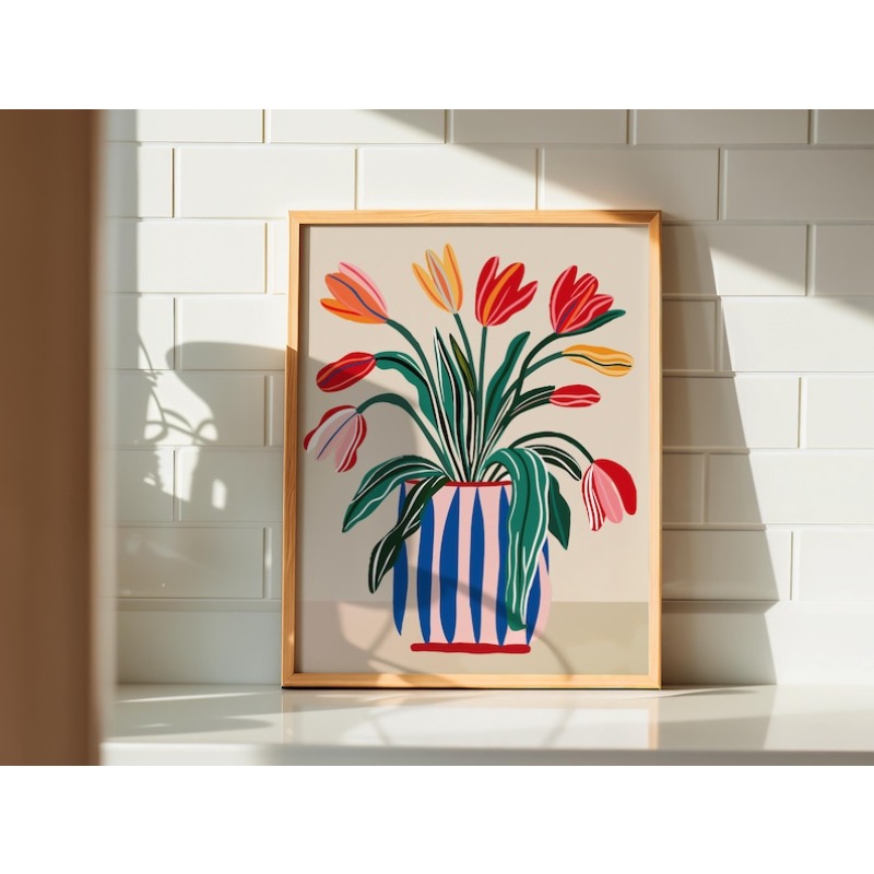 2 Stück Tulpenblumen-Leinwand- – Art Craft Vase Bewertung und Preis