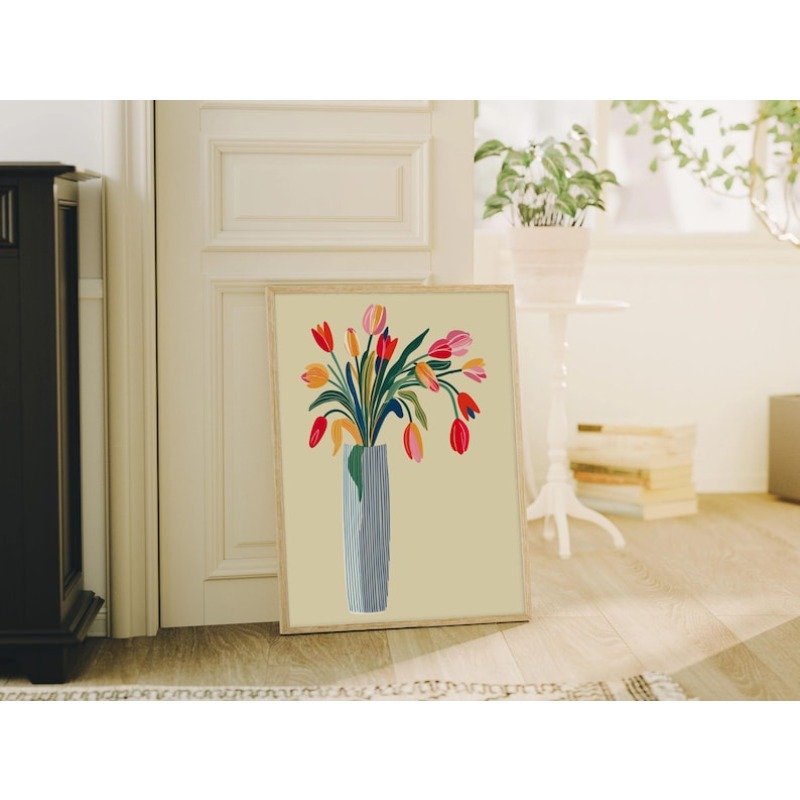 2 Stück Tulpenblumen-Leinwand- – Art Craft Vase Bewertung und Preis