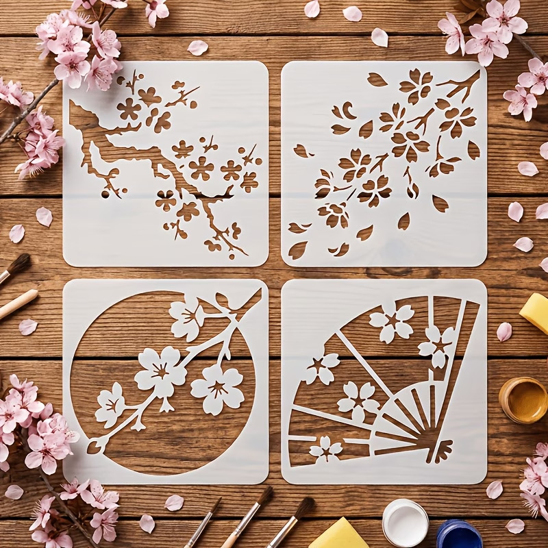 4 Stück Japanische Kirschblüte – Art Craft Template Bewertung und Preis
